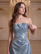 A-Line/Princess Strapless Sleeveless Floor-Length Evening Dresses with Ruffles