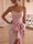 Trumpet/Mermaid Spaghetti Straps Sleeveless Floor-Length Evening Dresses with Bowknot & Split Side