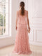 A-Line/Princess Strapless Sleeveless Floor-Length Evening Dresses with Scarf & Embroidery