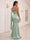 Trumpet/Mermaid Scarf Wrap Sleeveless Floor-Length Evening Dresses with Ruched