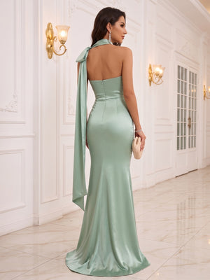 Trumpet/Mermaid Scarf Wrap Sleeveless Floor-Length Evening Dresses with Ruched