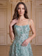 A-Line/Princess Spaghetti Straps Sleeveless Floor-Length Evening Dresses with Applique