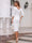 Sheath/Column V-Neck Half Sleeves Tea-Length Cocktail Dresses With Ruched