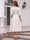 A-Line/Princess Scoop Half Sleeves Tea-Length Cocktail Dresses With Pockets & Belt