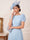 A-Line/Princess Scoop Short Sleeves Asymmetrical Mother of the Bride Dresses with 3D Floral & Pleats