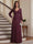 A-Line/Princess V-Neck Long Sleeves Floor-Length Mother of the Bride Dresses with Lace & Applique
