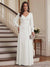 A-Line/Princess V-Neck Long Sleeves Floor-Length Mother of the Bride Dresses with Lace & Applique
