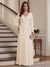 A-Line/Princess V-Neck Long Sleeves Floor-Length Mother of the Bride Dresses with Lace & Applique