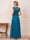 A-Line/Princess Illusion Neck Short Sleeves Asymmetrical Mother of the Bride Dresses with Applique & Lace