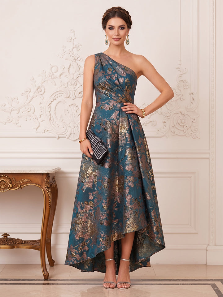 A-Line/Princess One Shoulder Sleeveless Asymmetrical Mother of the Bride Dresses with Ruched