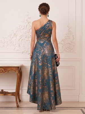 A-Line/Princess One Shoulder Sleeveless Asymmetrical Mother of the Bride Dresses with Ruched