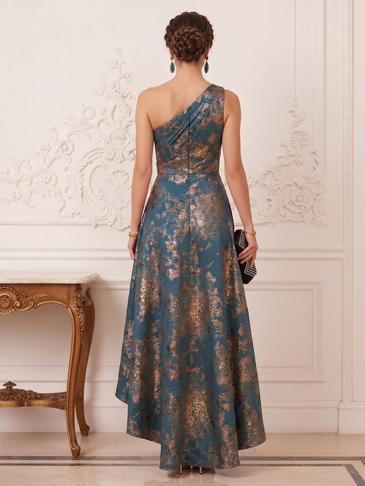 A-Line/Princess One Shoulder Sleeveless Asymmetrical Mother of the Bride Dresses with Ruched