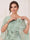 Sheath/Column One Shoulder Cap Sleeves Ankle-Length Long Mother of the Bride Dresses with 3D Floral