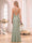Trumpet/Mermaid Spaghetti Straps Sleeveless Floor-Length Bridesmaid Dresses with Ruched