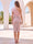 Sheath/Column One Shoulder Sleeveless Knee-Length Cocktail Dresses With 3D Floral & Sequins