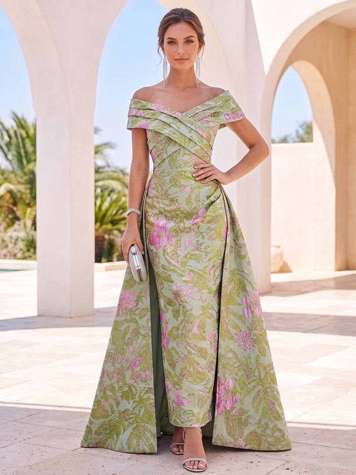 A-Line/Princess Off-the-Shoulder Sleeveless Asymmetrical Cocktail Dresses With Pleats