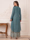 A-Line/Princess V-Neck Long Sleeves Ankle-Length Mother of the Bride Dresses with Jacket & Applique