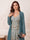 A-Line/Princess V-Neck Long Sleeves Ankle-Length Mother of the Bride Dresses with Jacket & Applique