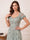 A-Line/Princess V-Neck Short Sleeves Floor-Length Mother of the Bride Dresses with Appliques & Lace