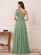 Jumpsuit 2 Pieces One-Shoulder Sleeveless Floor-Length Mother of the Bride Dresses with Bowknot
