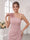 Sheath/Column One-Shoulder Sleeveless Floor-Length Bridesmaid Dresses with 3D Floral & Split Side