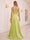 A-Line/Princess Strapless Sleeveless Floor-Length Evening Dresses with Ruched & 3D Floral