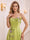 A-Line/Princess Strapless Sleeveless Floor-Length Evening Dresses with Ruched & 3D Floral