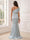 Trumpet/Mermaid One-Shoulder Asymmetric Floor-Length Evening Dresses with Ruched & Beading