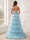 A-Line/Princess Strapless Sleeveless Floor-Length Evening Dresses with Ruffles & Split Side