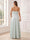 A-Line/Princess Strapless Sleeveless Floor-Length Evening Dresses with Bowknot & Ruched