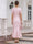 Sheath/Column Scoop Short Sleeves Asymmetrical Cocktail Dresses With Ruffles
