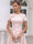 A-Line/Princess Scoop Short Sleeves Tea-Length Cocktail Dresses With 3D Floral & Pleats