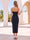Sheath/Column Strapless Sleeveless Tea-Length Cocktail Dresses With 3D Floral