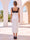 Sheath/Column Satin Sleeveless Tea-Length Cocktail Dresses With Ruched & Bowknot