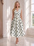 A-Line/Princess V Neck Sleeveless Tea-Length Wedding Guest Dresses with Ruched & Bowknot