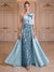 Trumpet/Mermaid One-Shoulder Sleeveless Floor-Length Evening Dresses with Bowknot & Embroidery