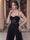 A-Line/Princess Spaghetti Straps Sleeveless Floor-Length Evening Dresses with Applique & Lace