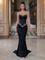 Trumpet/Mermaid Spaghetti Straps Sleeveless Floor-Length Evening Dresses with Beading