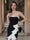 Trumpet/Mermaid Strapless Sleeveless Floor-Length Evening Dresses with Ruffles & Split Side