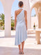 A-Line/Princess Halter Sleeveless Asymmetrical Cocktail Dresses With Ruffles
