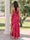 Sheath/Column Spaghetti Straps Sleeveless Ankle-Length Wedding Guest Dresses with Split Side & Ruffles