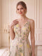 A-Line/Princess V-Neck Sleeveless Ankle-Length Wedding Guest Dresses with Embroidery