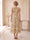 A-Line/Princess V-Neck Puff Sleeves Tea-Length Wedding Guest Dresses with Embroidery