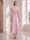 Trumpet/Mermaid 2 Pieces Scoop Long Sleeves Tea-Length Wedding Guest Dresses with Belt & Lace
