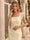 Trumpet/Mermaid Square Neck Sleeveless Knee-Length Wedding Guest Dresses with Ruffles