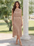 Sheath/Column Scoop Sleeveless Tea-Length Wedding Guest Dresses with Tassel