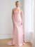 Trumpet/Mermaid Strapless Sleeveless Floor-Length Bridesmaid Dresses with Scarf & Ruched