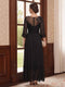 A-Line/Princess Scoop Long Sleeves Ankle Length Mother of the Bride Dresses With Embroidery & Lace