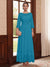 A-Line/Princess Scoop Long Sleeves Ankle Length Mother of the Bride Dresses With Embroidery & Lace