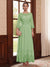 A-Line/Princess Scoop Long Sleeves Ankle Length Mother of the Bride Dresses With Embroidery & Lace